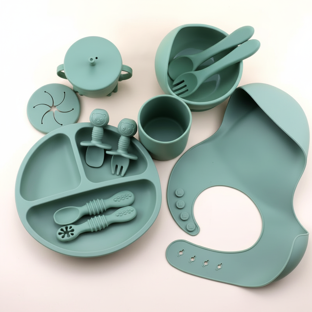 12-Piece Baby Feeding Set - Flat Lay