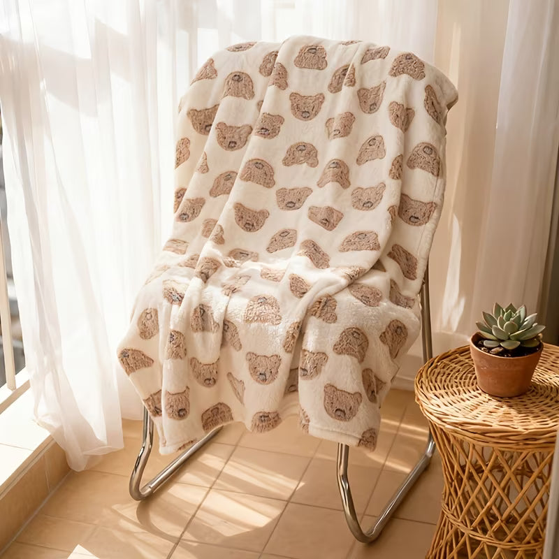 Plush Flannel Throw Blanket