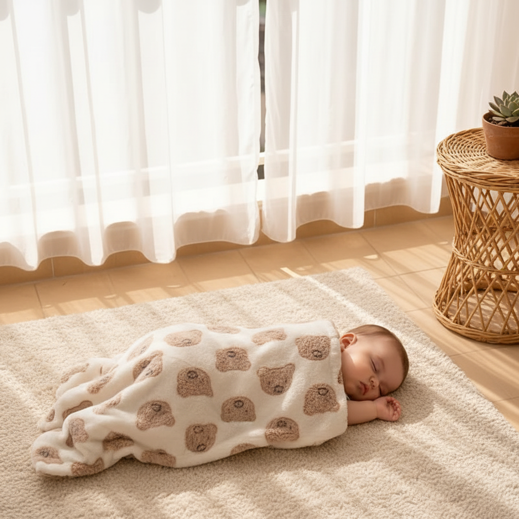 Plush Flannel Throw Blanket