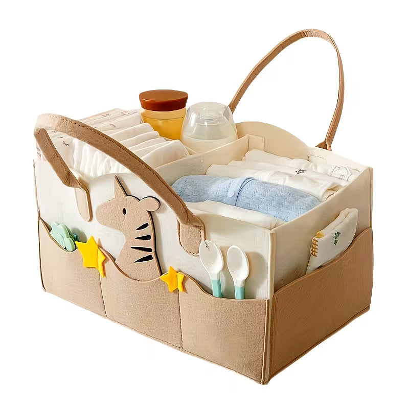 Portable Felt Diaper Caddy Organiser