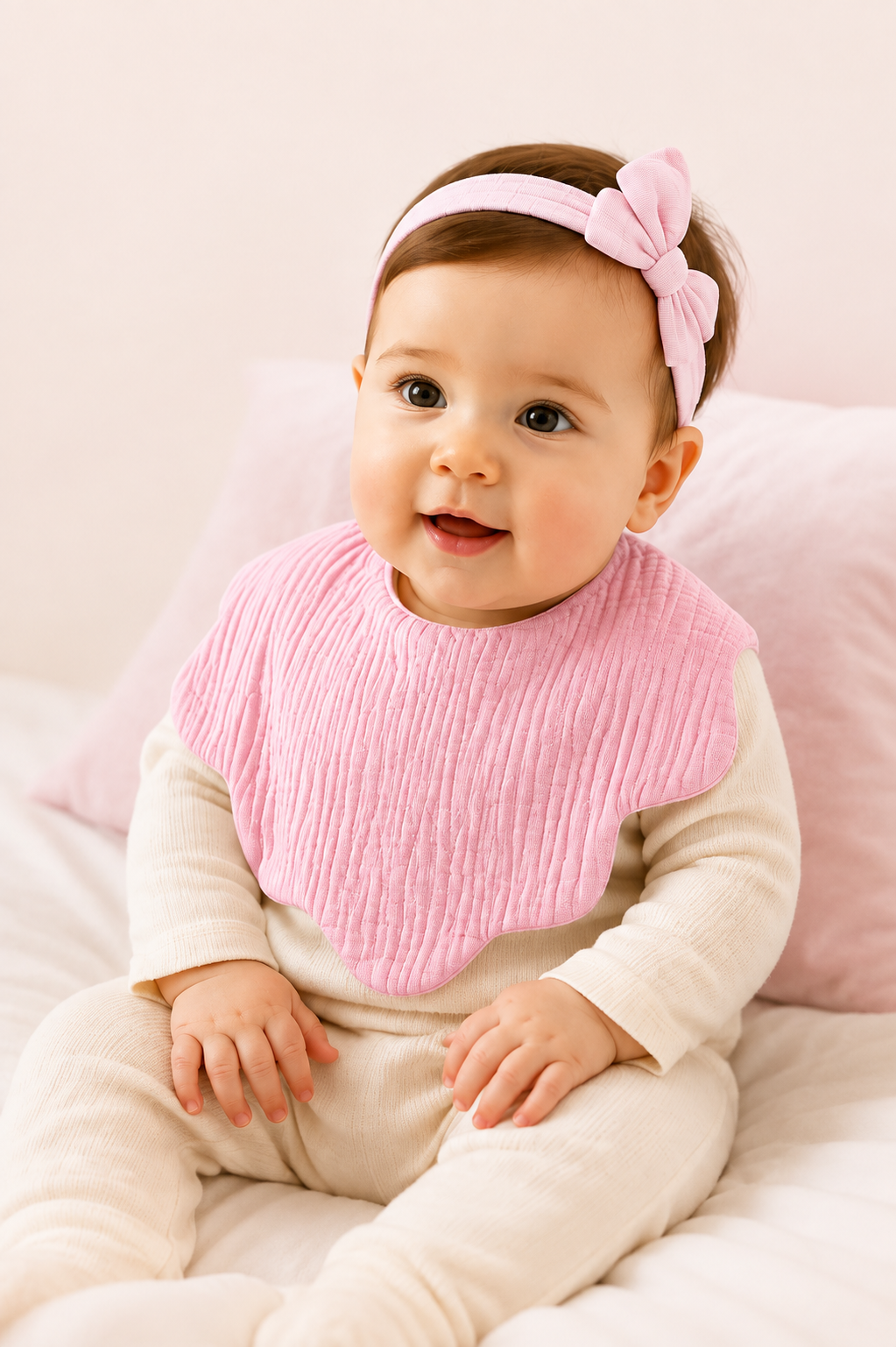 5-Pack Baby Cotton Drool Bibs | Cartoon Bunny Print