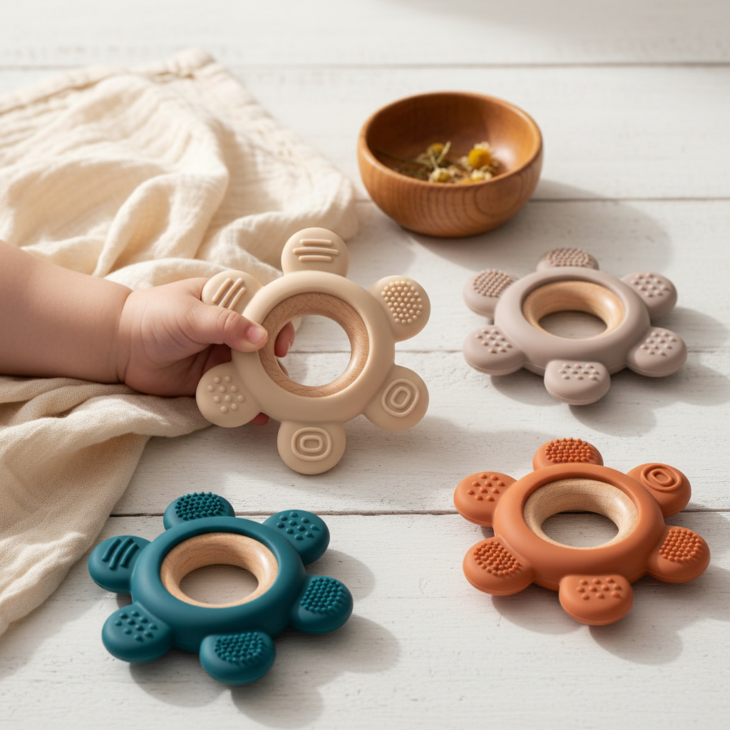 Soft Silicone Baby Teething Ring