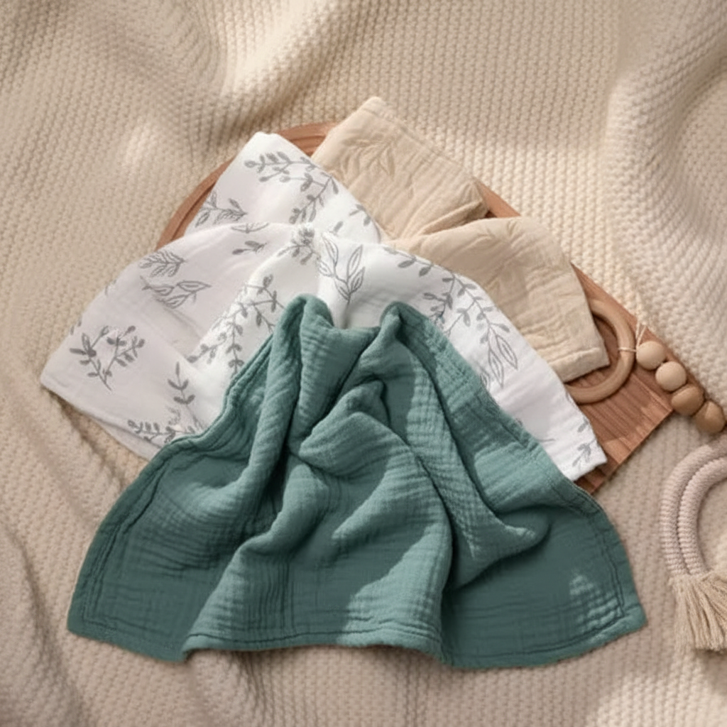 SoftTouch Muslin Swaddle Blankets | 3-Pack