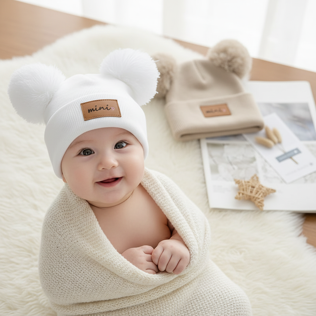 Heart MINI Logo Pompom Hats | 2-Pack