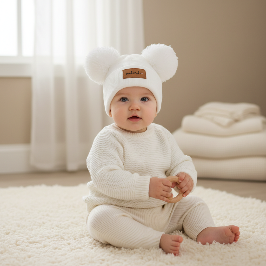 Heart MINI Logo Pompom Hats | 2-Pack
