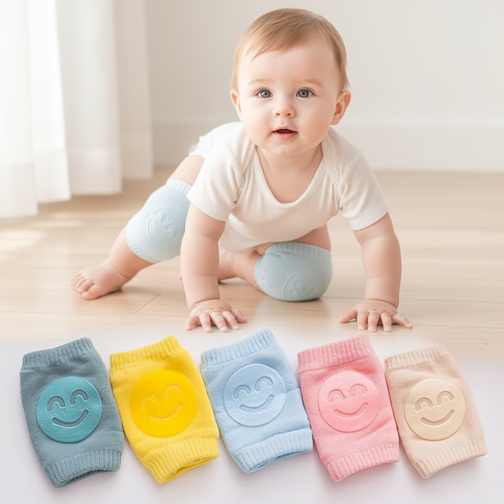 Newborn Cartoon Knee Pad Crawling Socks (1 Pair)