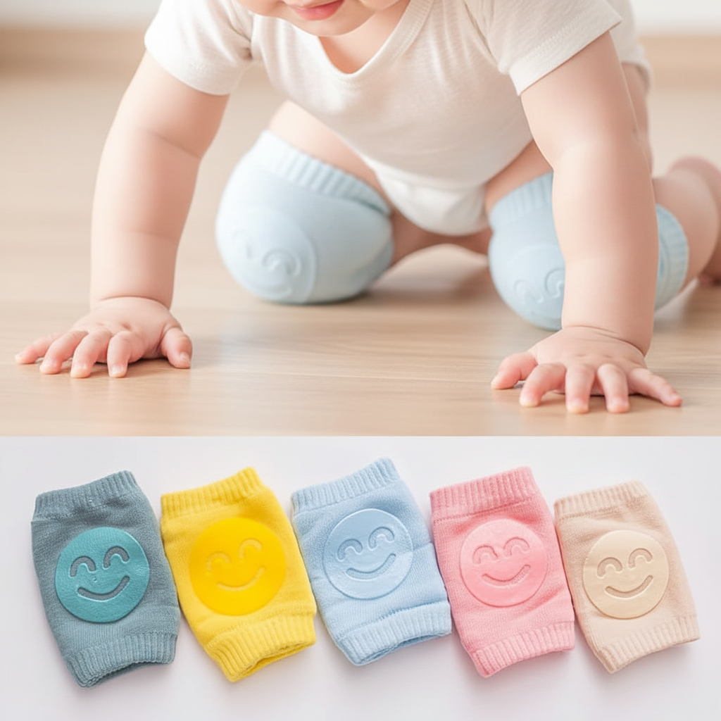 Newborn Cartoon Knee Pad Crawling Socks (1 Pair)