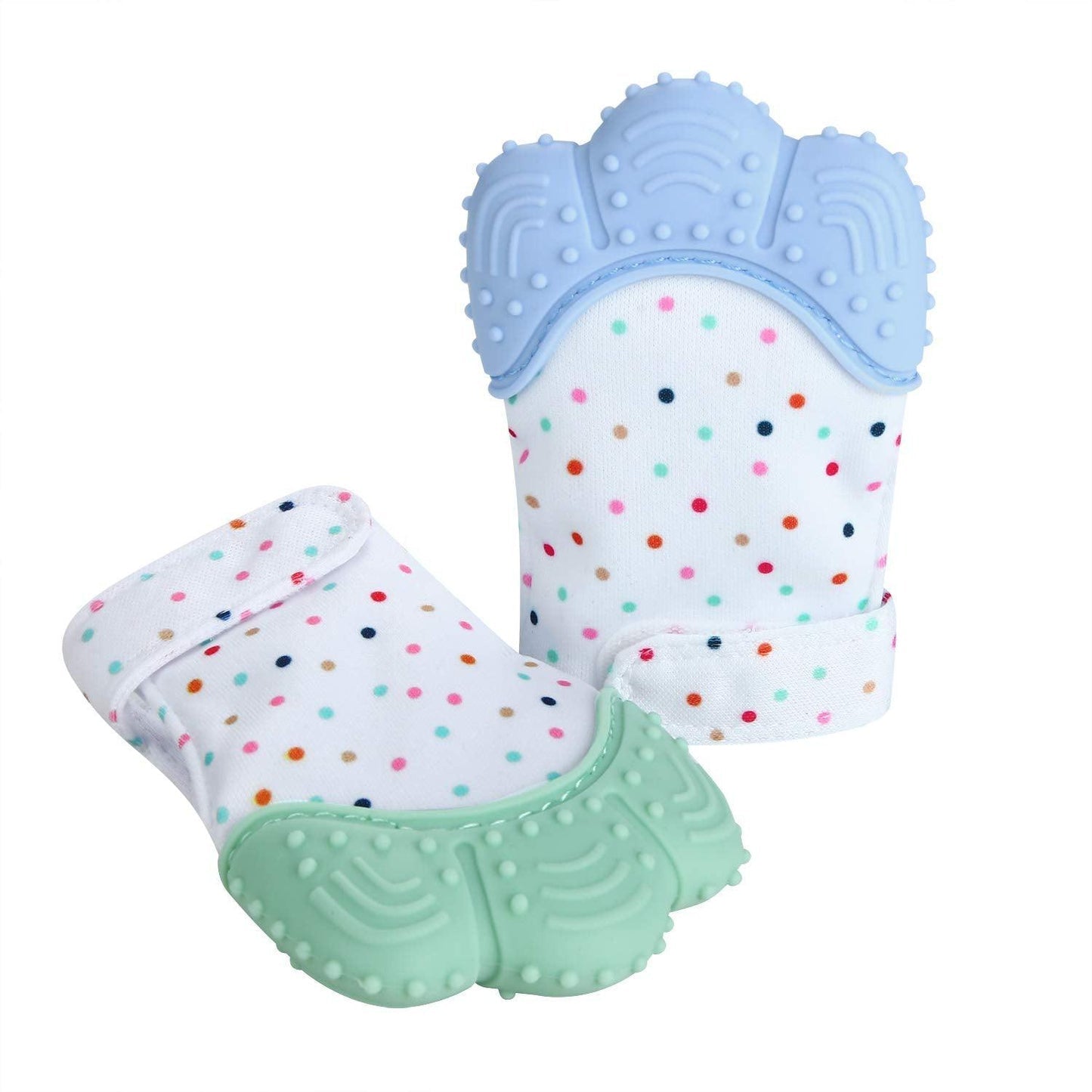 Soft Silicone Baby Teething Mittens Set