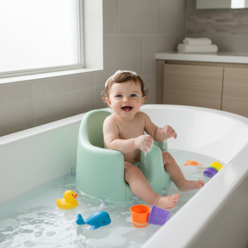 Non-Slip Baby Bath Seat - Lifestyle